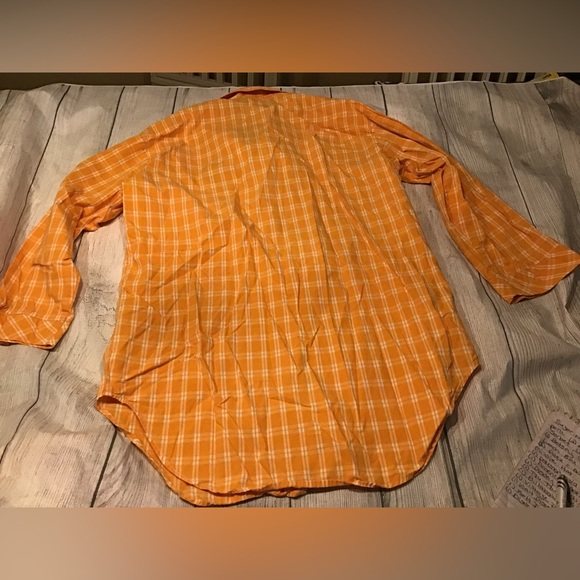 Walt Disney World orange plaid Mickey Mouse bathtub long sleeve -S/M - Picture 4 of 6